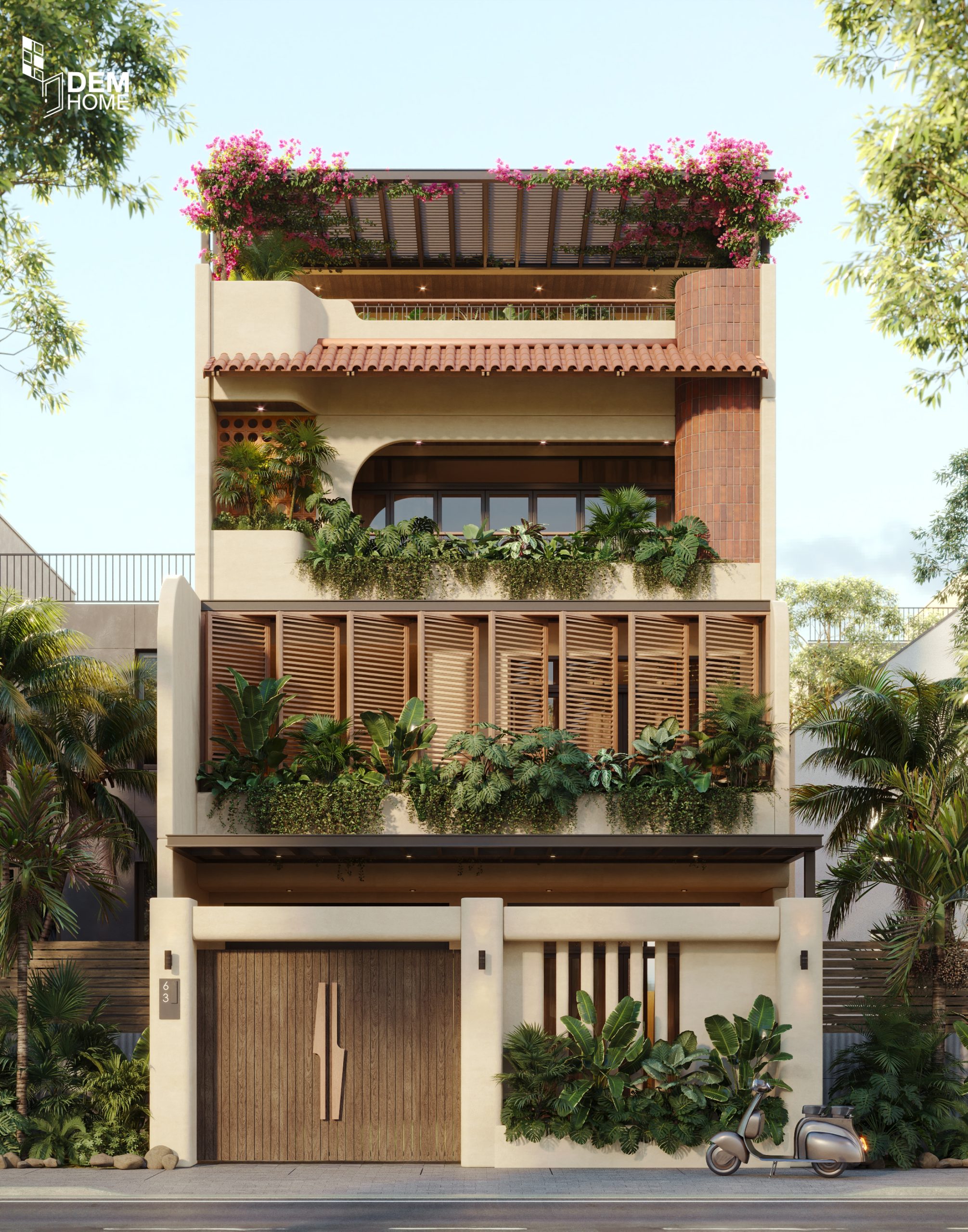Thiết kế nhà phố 3 tầng 144m2