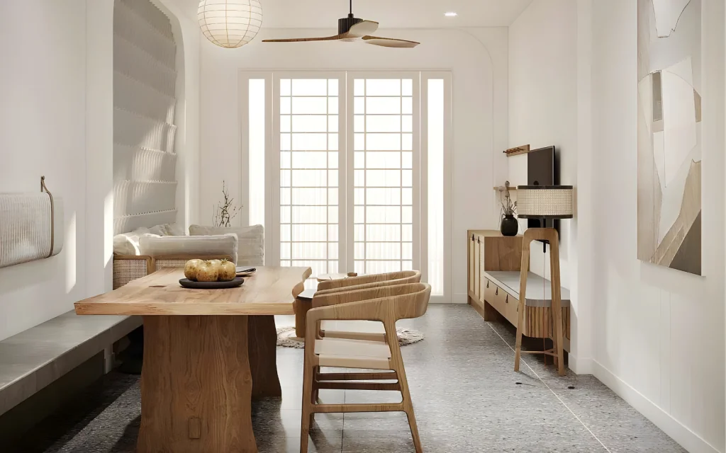 Thiết kế nội thất nhà ở phong cách Japandi