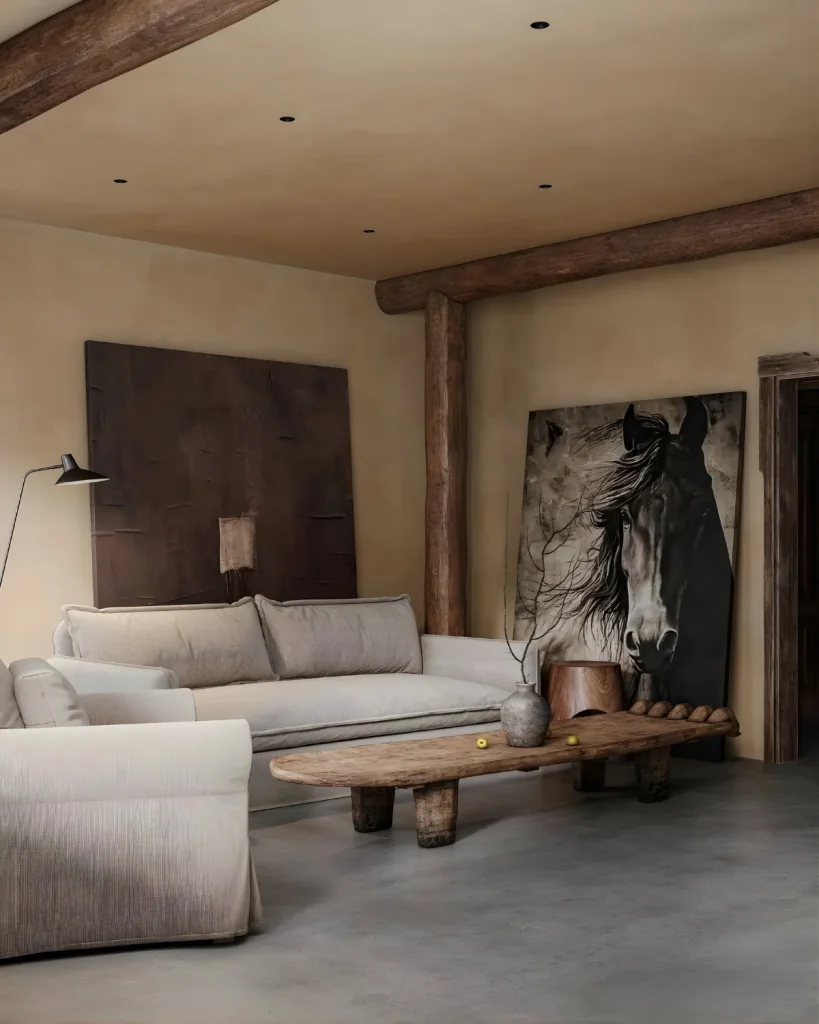 Thiết kế nội thất nhà phố phong cách Wabi Sabi