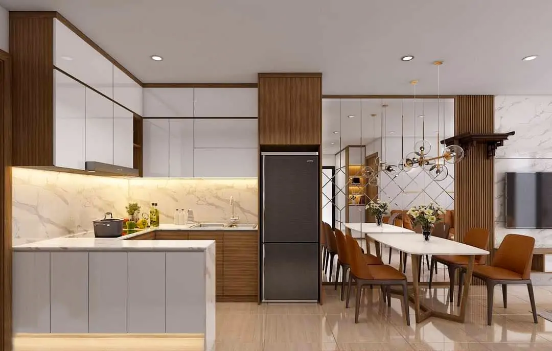 thiết kế không gian bếp