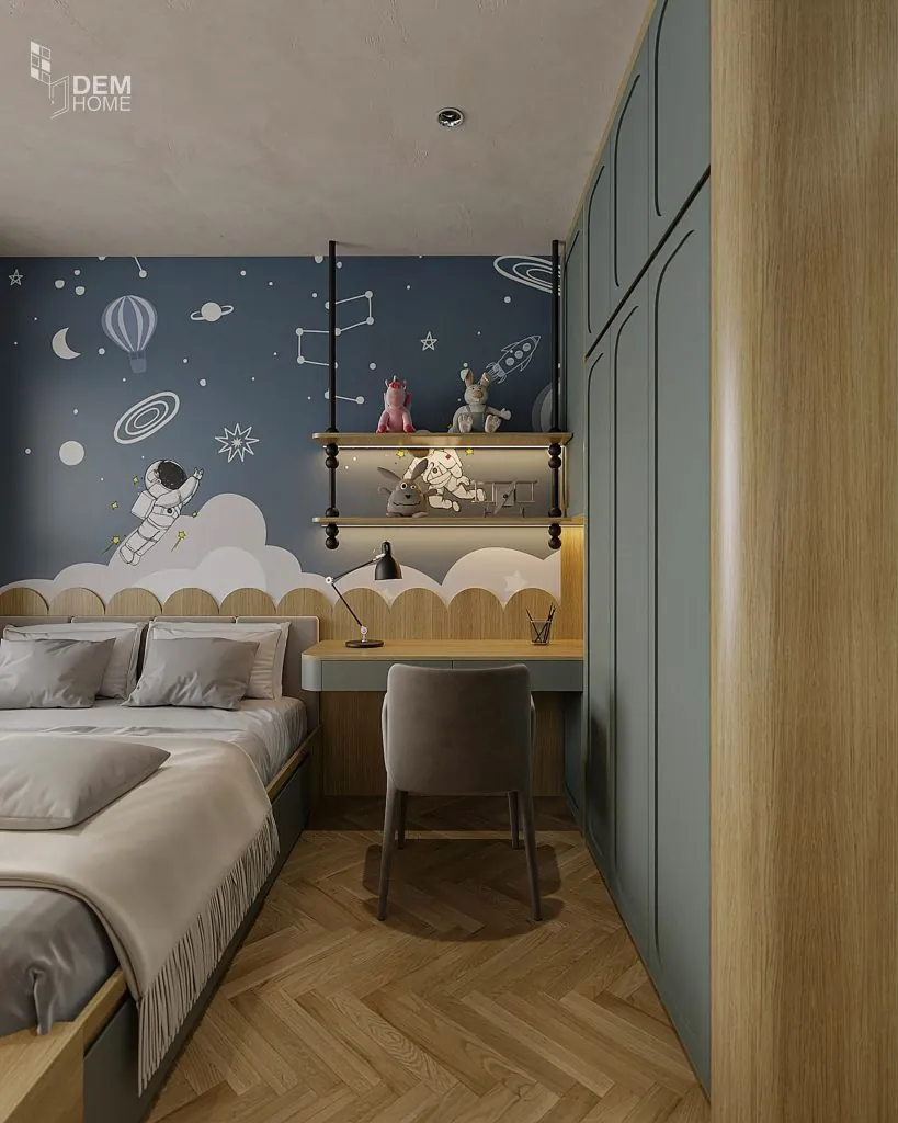 Nội thất phòng ngủ nhỏ căn hộ Celesta Rise 3PN