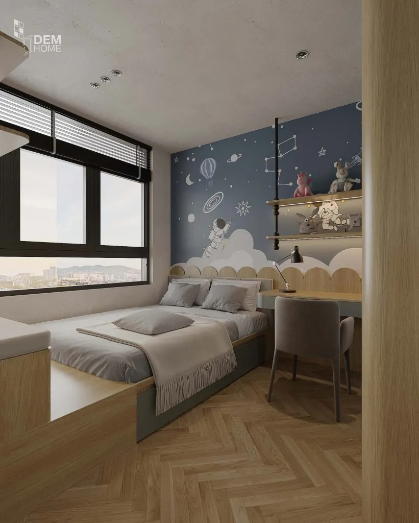 Nội thất phòng ngủ nhỏ căn hộ Celesta Rise 3PN