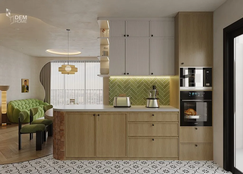 Nội thất phòng bếp căn hộ Celesta Rise 3PN