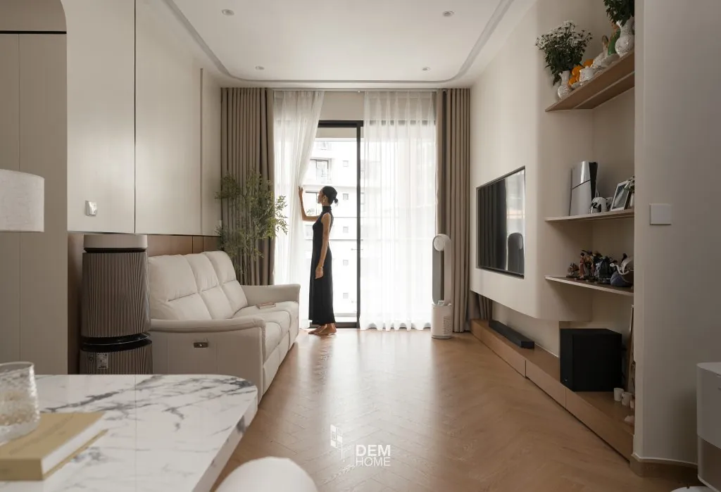 Thiết kế thi công nội thất căn hộ Akari City phòng khách