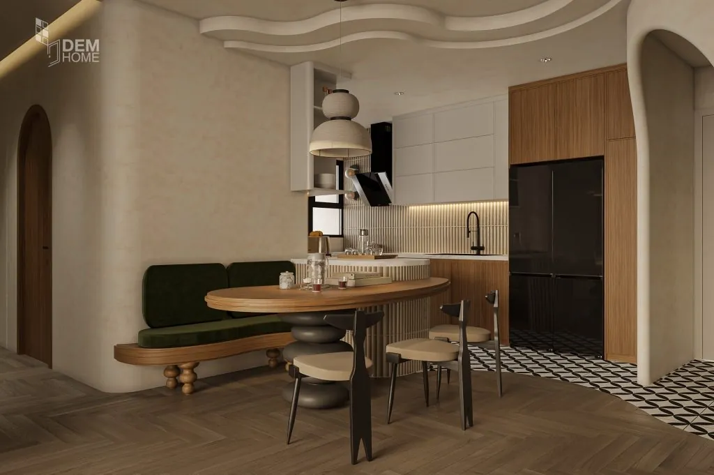 Thiết kế chung cư Celesta Rise 105m2 phòng bếp