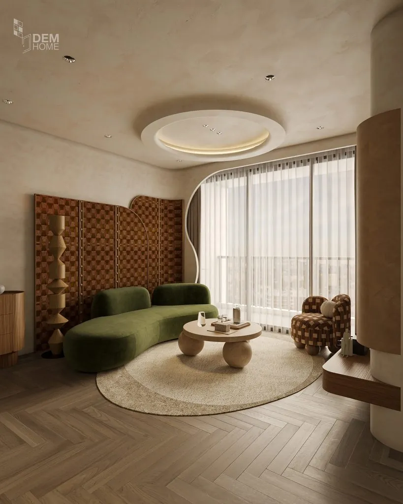 Thiết kế chung cư Celesta Rise 105m2 phòng khách