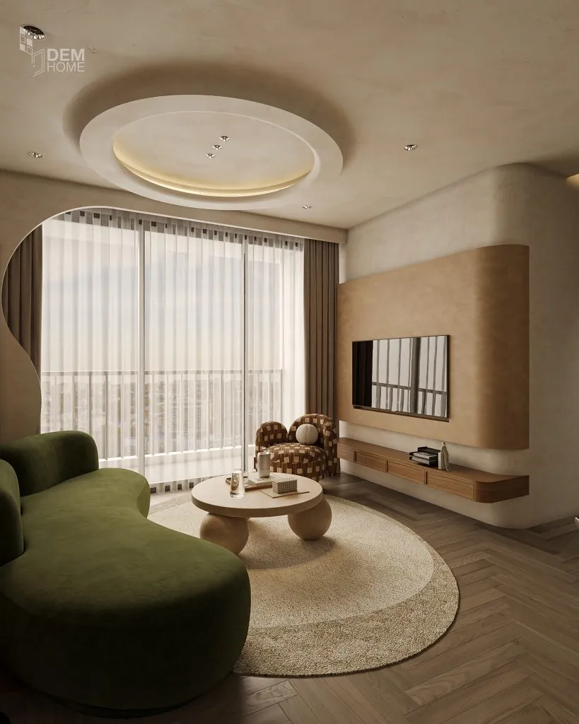 Thiết kế chung cư Celesta Rise 105m2 phòng khách