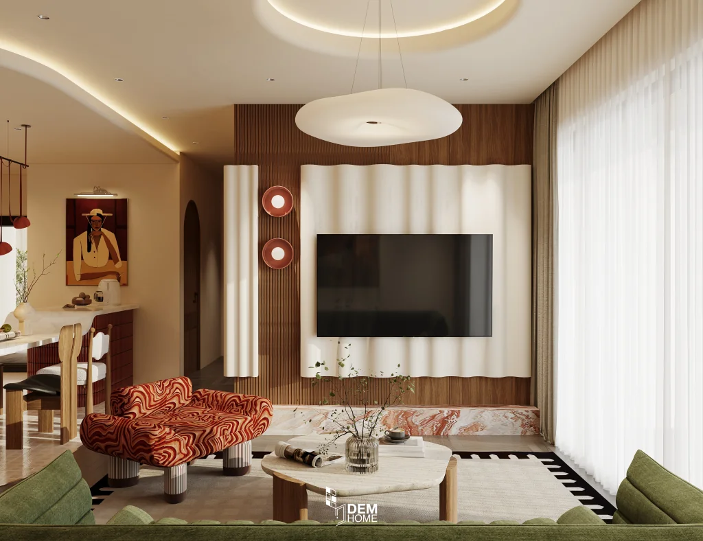 Thiết kế nội thất Celesta Rise 105m2 phòng khách