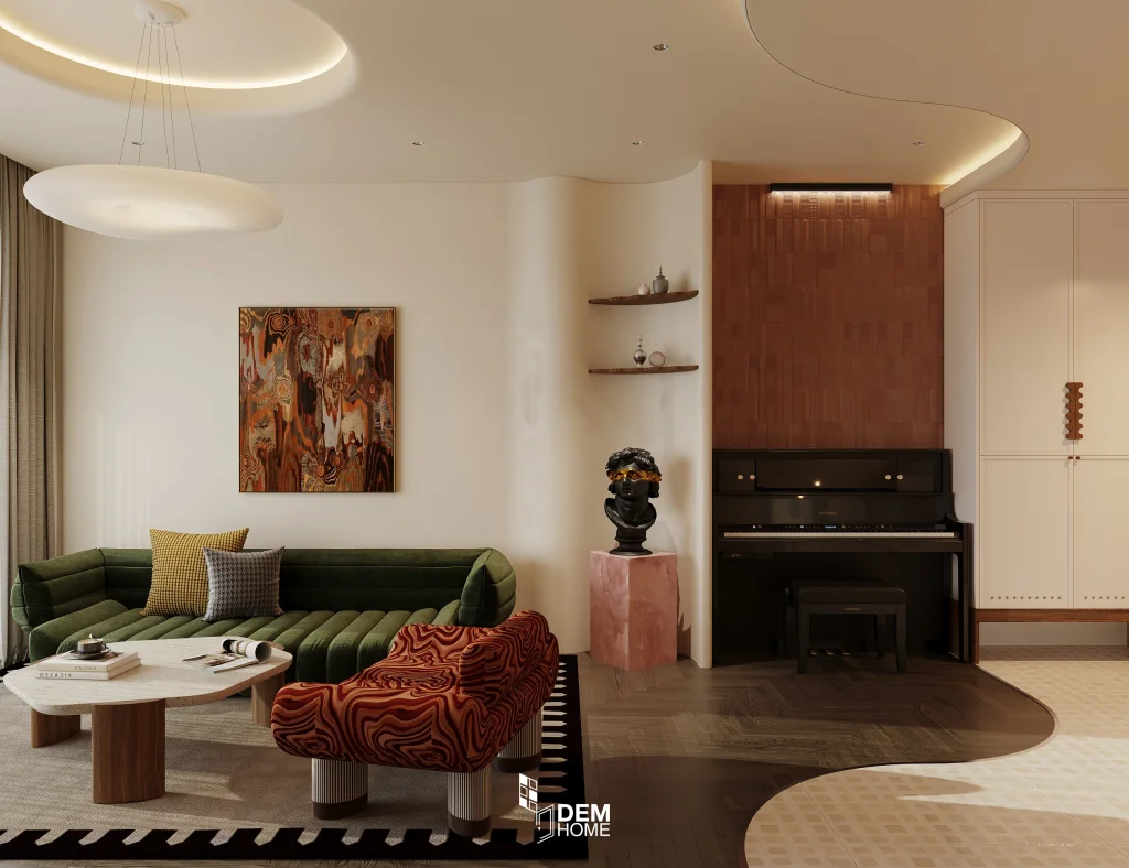 Thiết kế nội thất Celesta Rise 105m2 phòng khách