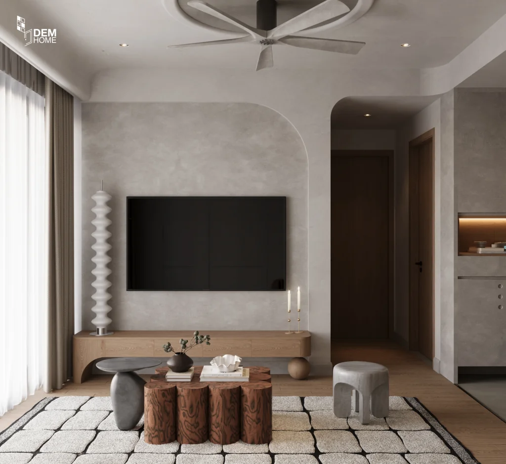 Thiết kế chung cư Celesta Rise 80m2 phòng khách