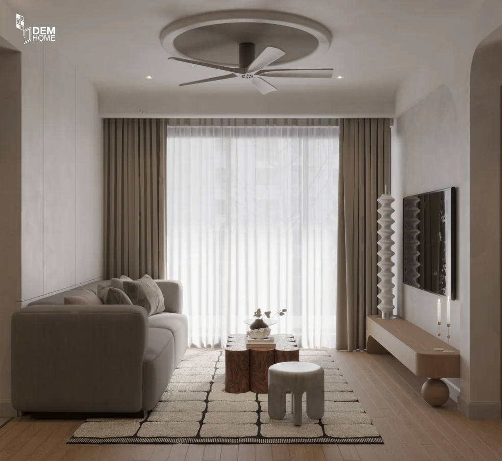 Thiết kế chung cư Celesta Rise 80m2 phòng khách