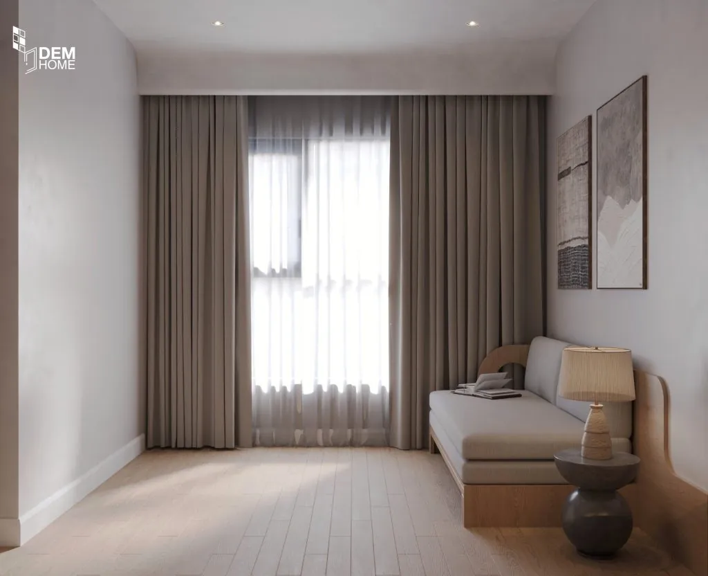 Thiết kế nội thất chung cư Celesta Rise 80m2 phòng ngủ khách