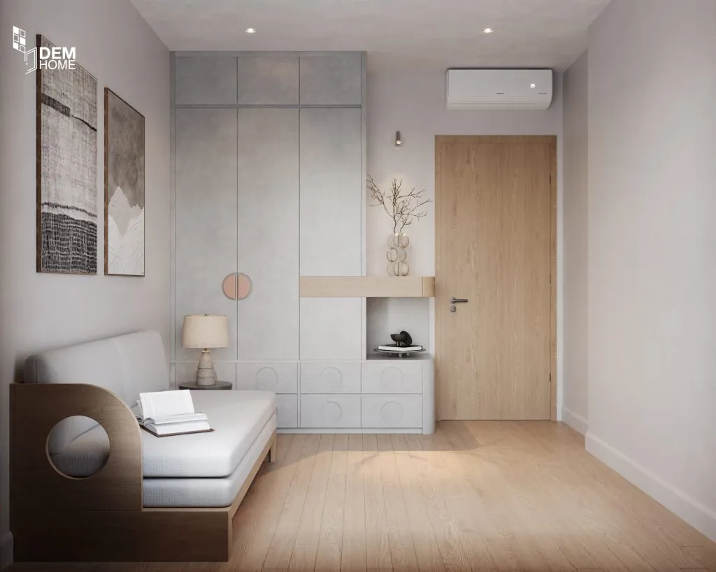 Thiết kế nội thất chung cư Celesta Rise 80m2 phòng ngủ khách
