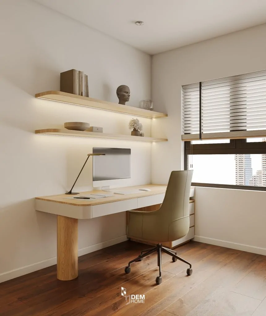 Thiết kế căn hộ Privia 65m2 phòng làm việc