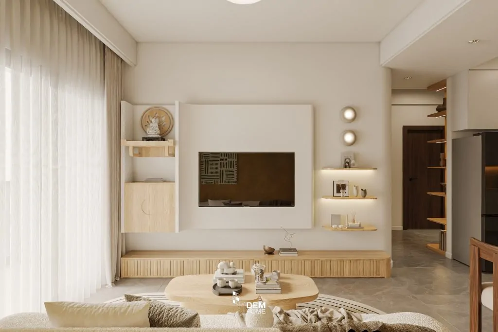 Thiết kế căn hộ Privia 65m2 phòng khách