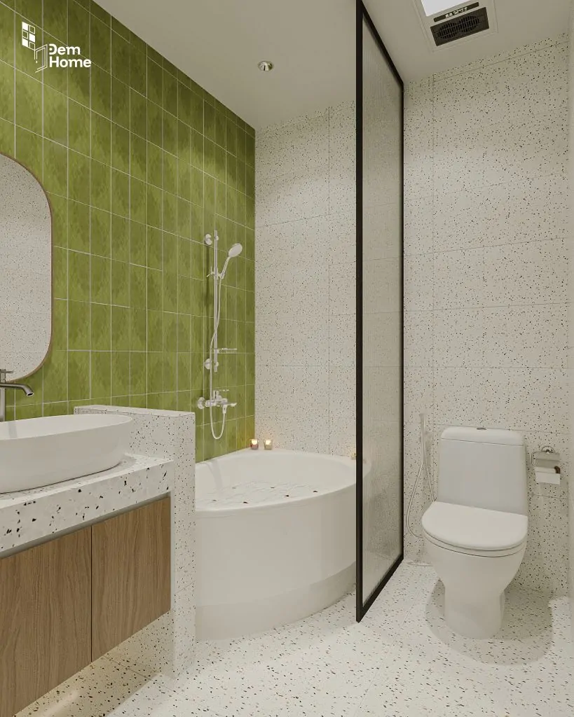 Thiết kế căn hộ The Privia 65m2 nhà vệ sinh