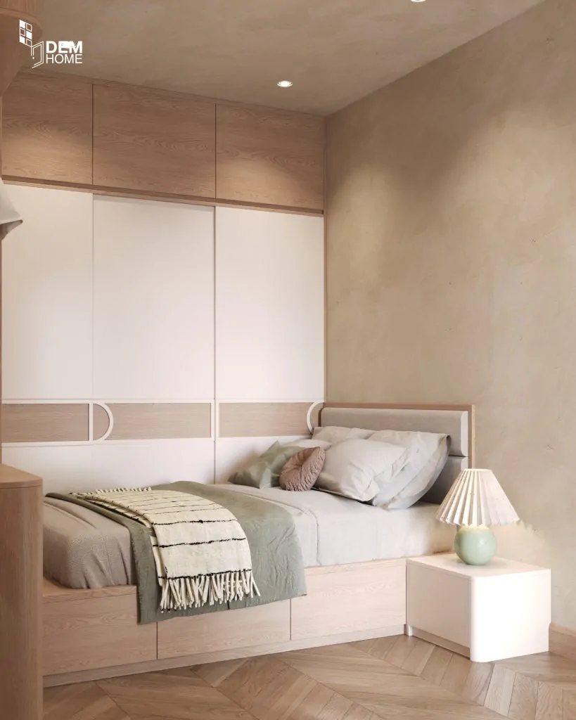 Hình 3D dự án thiết kế căn hộ Akari City 61m2