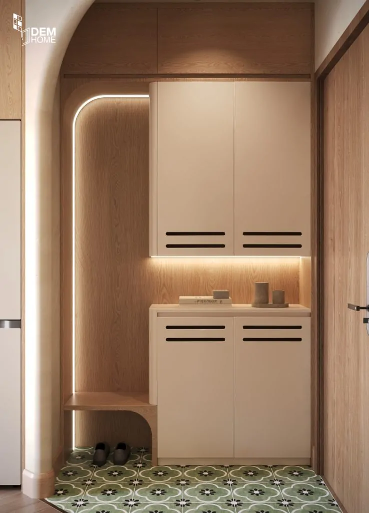 Hình 3D dự án thiết kế căn hộ Akari City 61m2