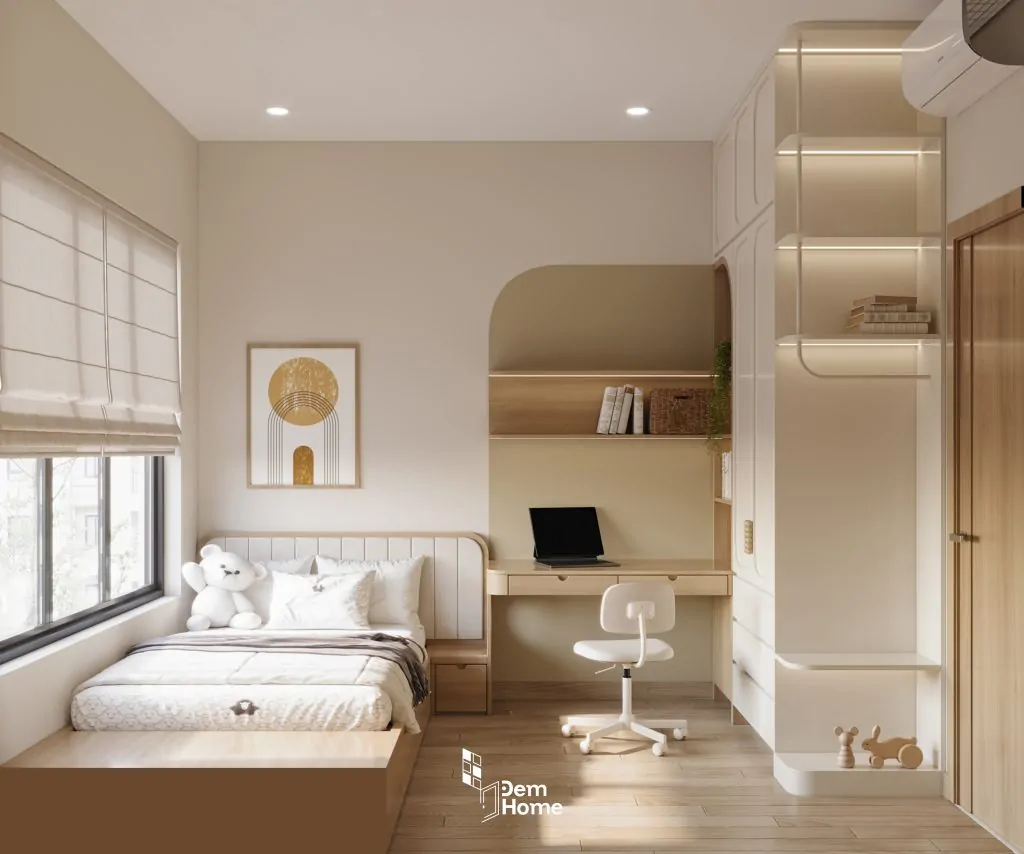 Nội thất căn hộ Celesa Rise 105m2 Japandi phòng ngủ cho bé
