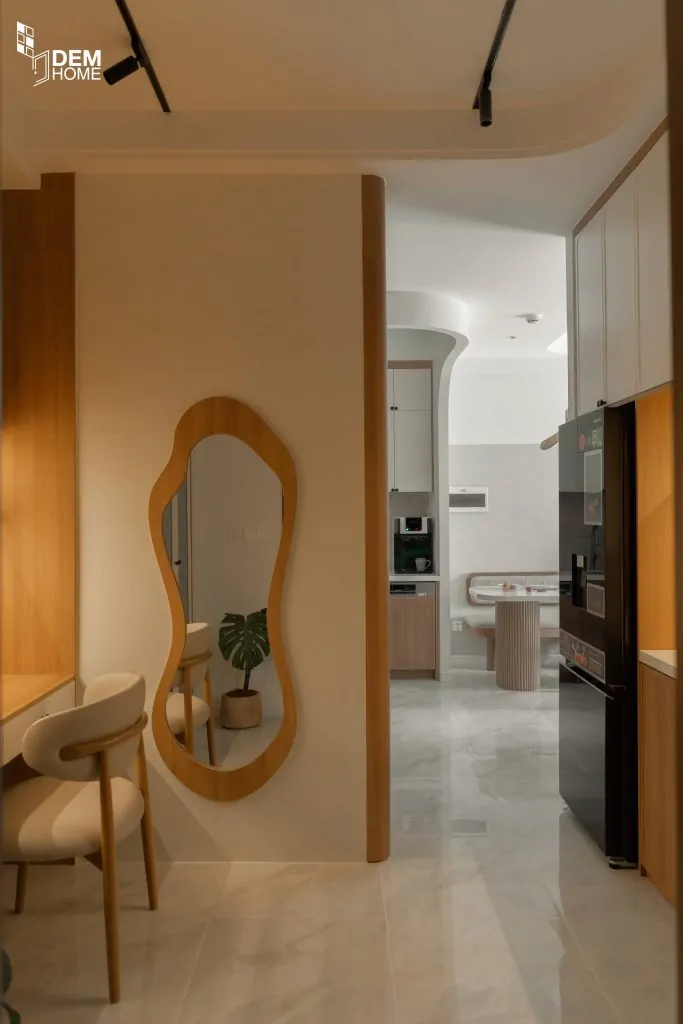 Thi công căn hộ The Privia 65m2 gương soi toàn thân