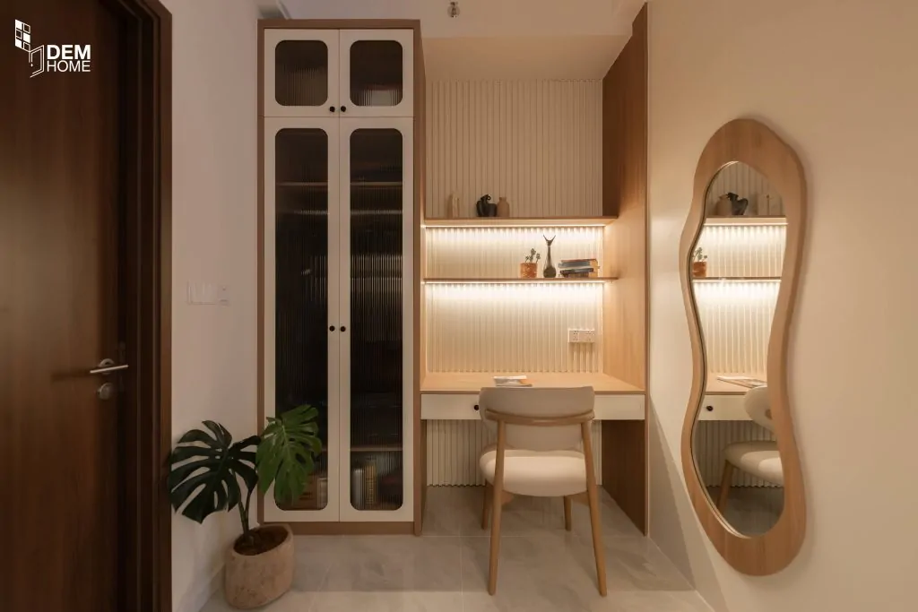 Thi công căn hộ The Privia 65m2 khu vực đọc sách