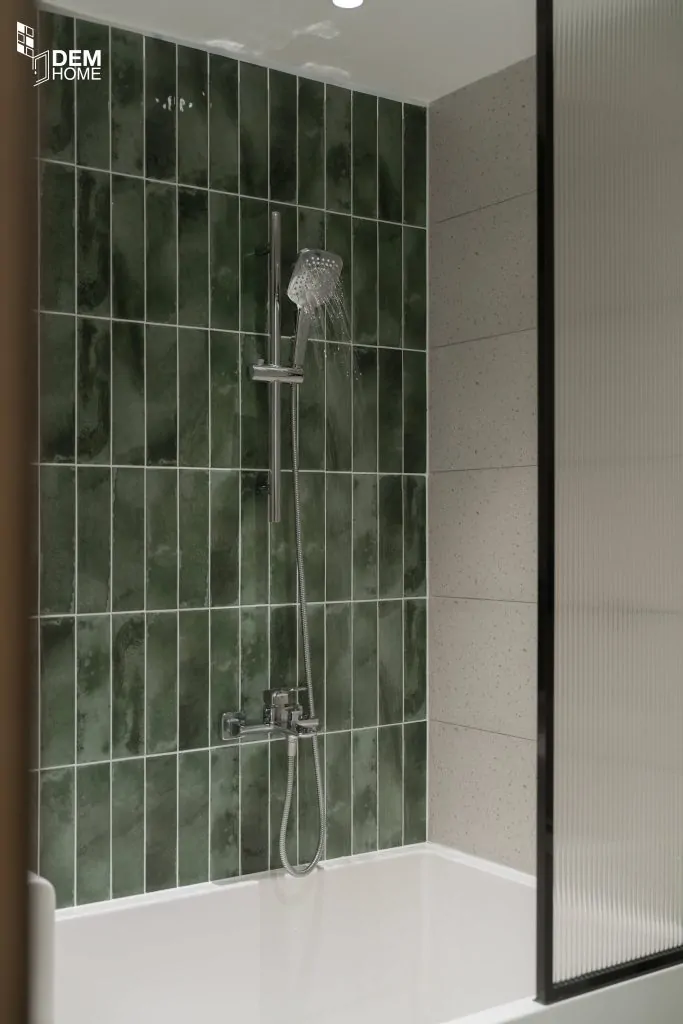 Thi công vòi sen phòng tắm căn hộ The Privia 65m2