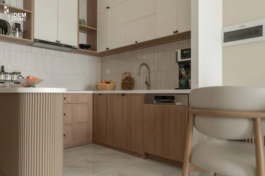 Thi công nội thất phòng bếp căn hộ The Privia 65m2