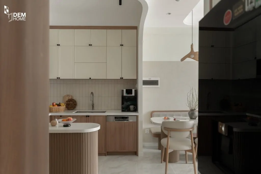 Thi công nội thất phòng bếp căn hộ The Privia 65m2