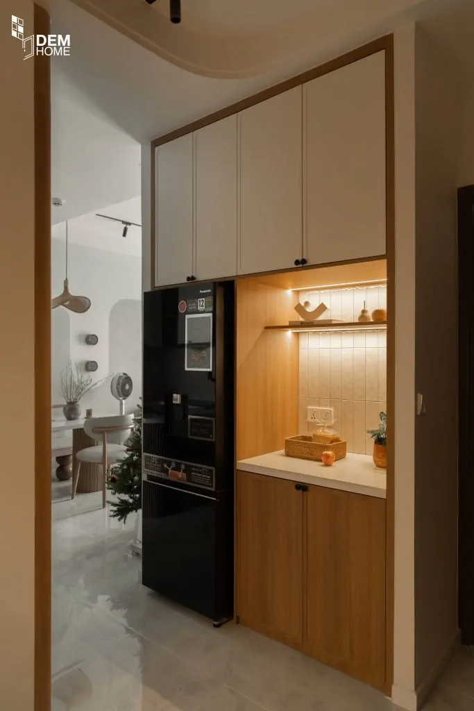 Thi công nội thất phòng bếp căn hộ The Privia 65m2