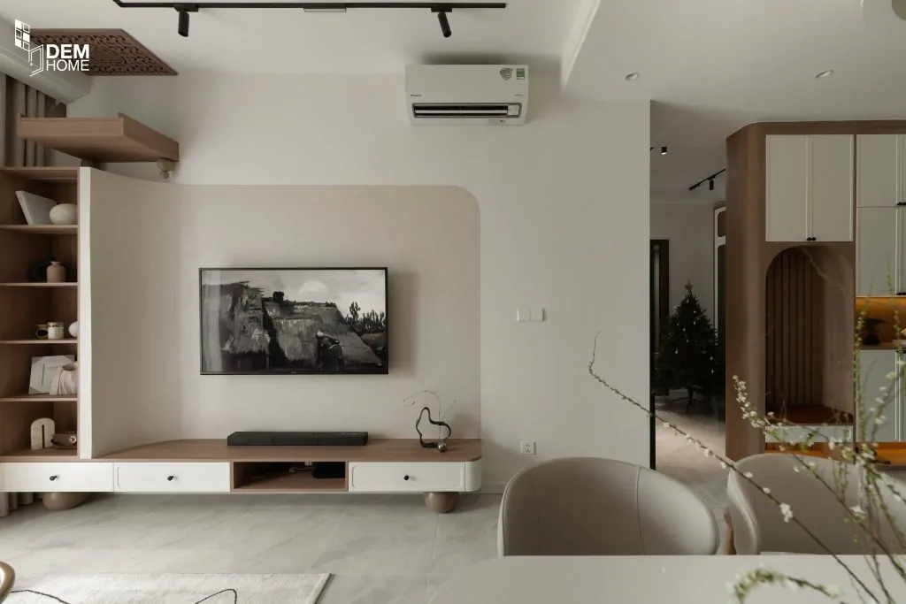 Không gian phòng khách chung cư The Privia 65m2
