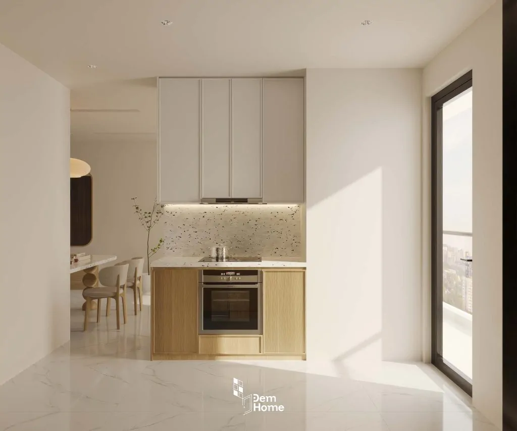Thiết kế căn hộ Beverly 70m2 phòng bếp