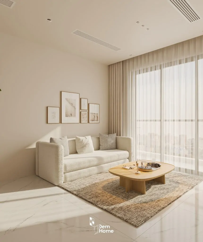 Thiết kế căn hộ Beverly 70m2 phòng khách