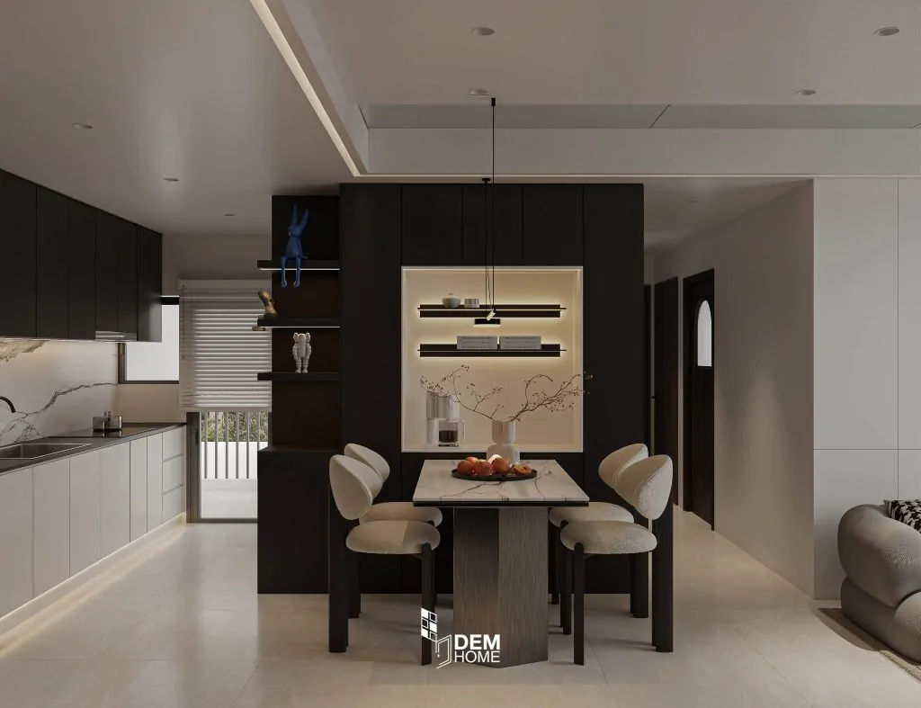 Thiết kế căn hộ Celesta Rise 85m2 phòng bếp