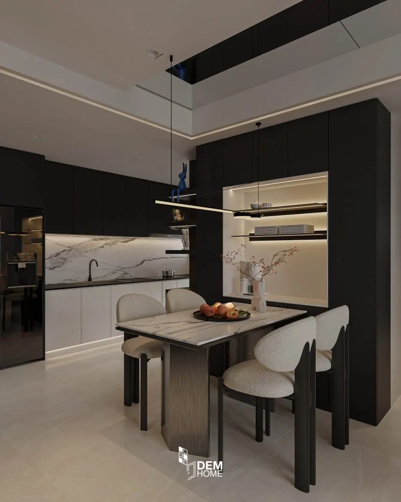 Thiết kế căn hộ Celesta Rise 85m2 phòng bếp