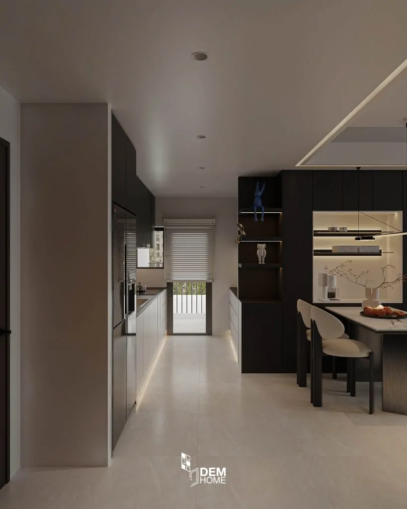Thiết kế căn hộ Celesta Rise 85m2 phòng bếp