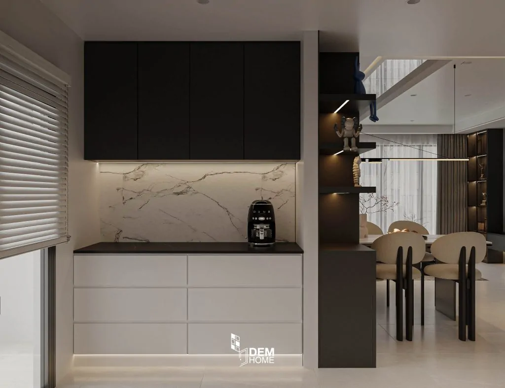 Thiết kế căn hộ Celesta Rise 85m2 phòng bếp