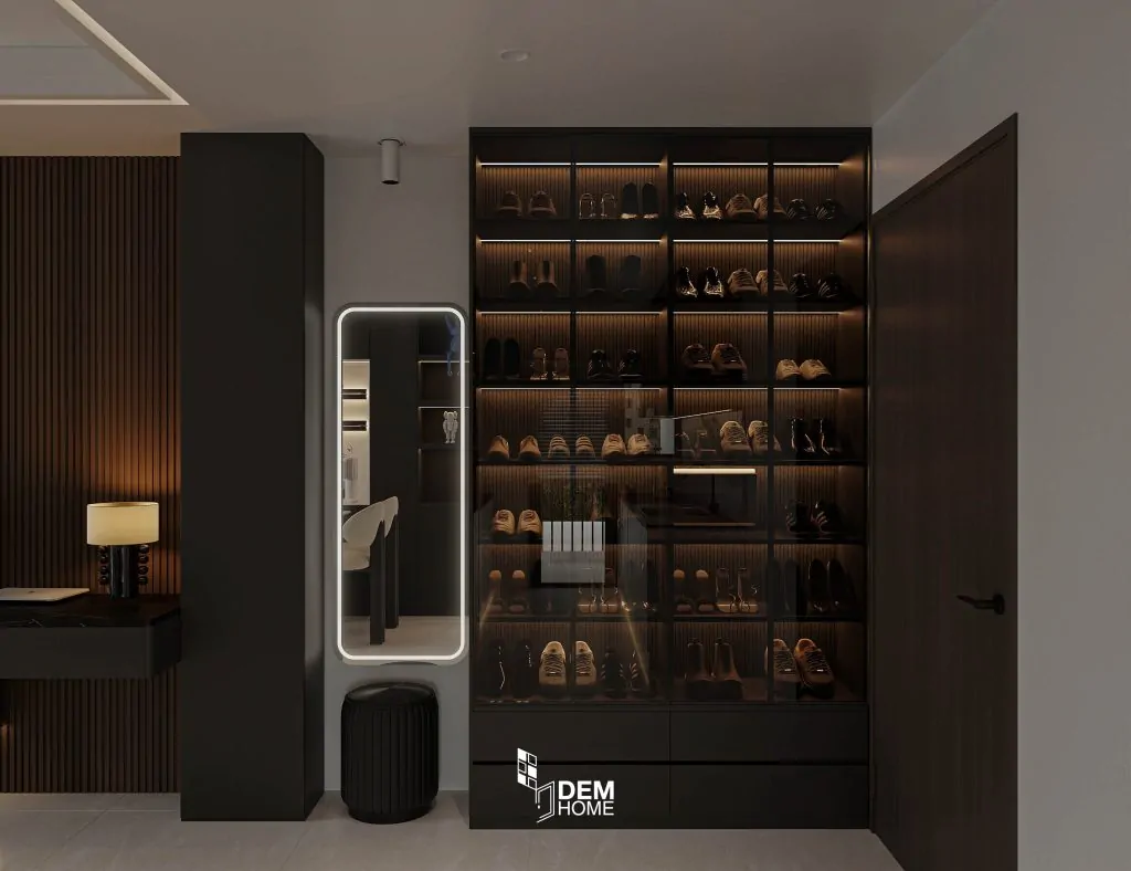 Thiết kế căn hộ Celesta Rise 85m2 tủ giày