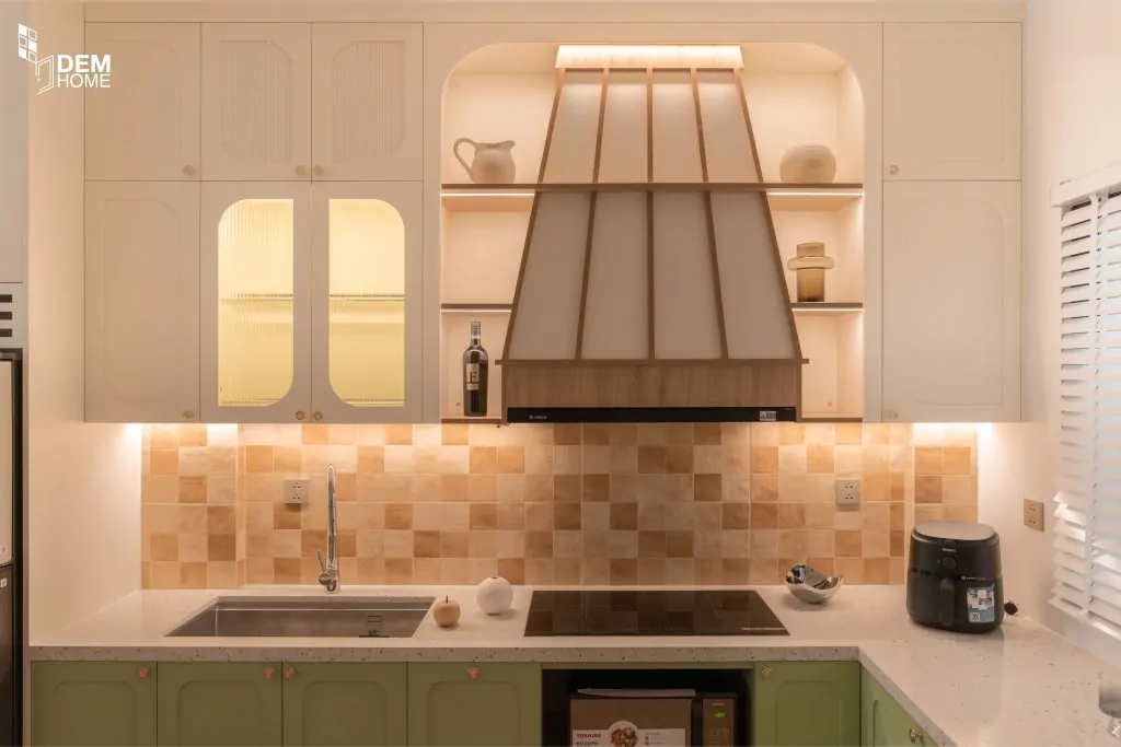 Thi công chung cư Phạm Văn Đồng 70m2 phòng bếp