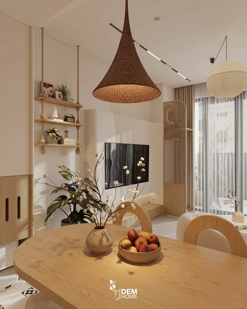 Thiết Kế Căn Hộ Aurora Residences 76m2 phòng khách