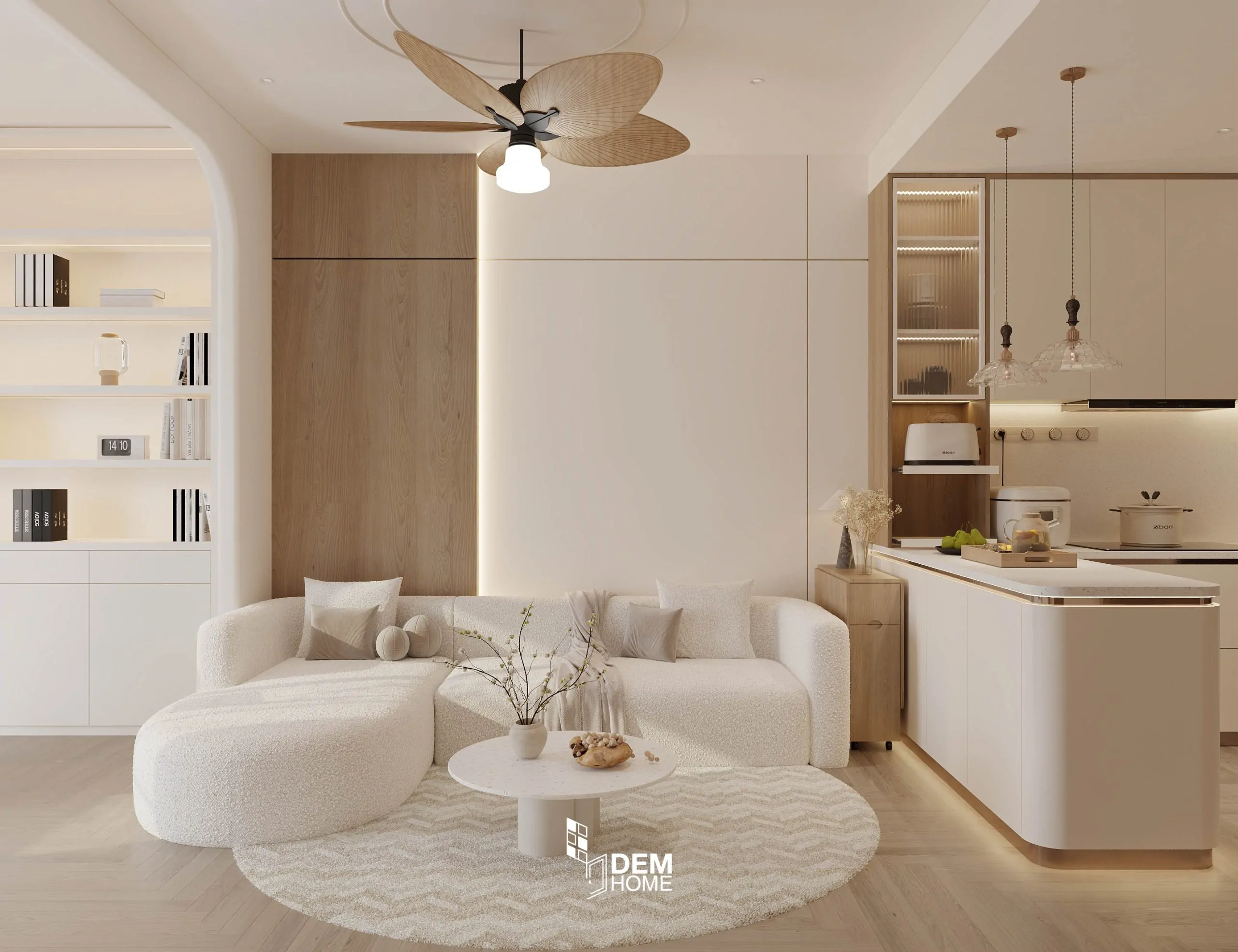 Thiết kế chung cư Phố Đông 66m2