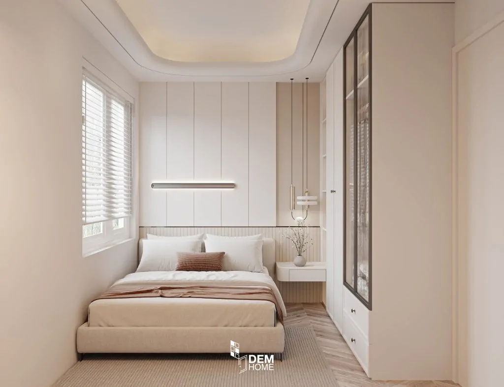 Thiết kế phòng ngủ nhà cấp 4 mái nhật 140m2