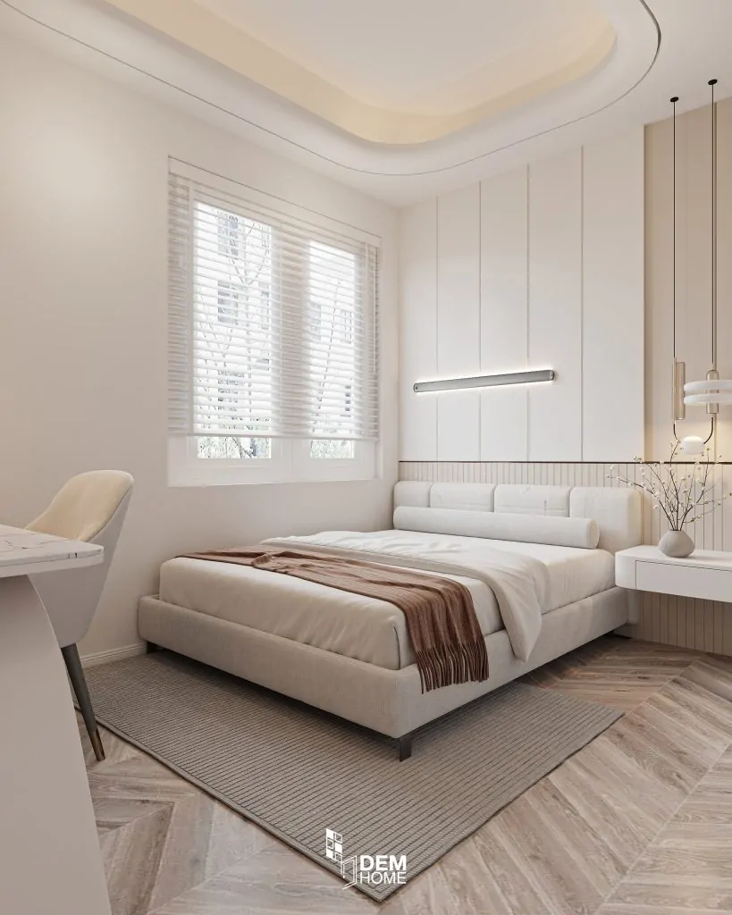 Thiết kế phòng ngủ nhà cấp 4 mái nhật 140m2