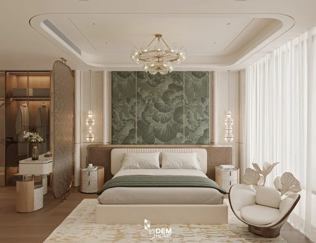 Thiết kế nội thất căn hộ Belleza 196m2 phòng ngủ