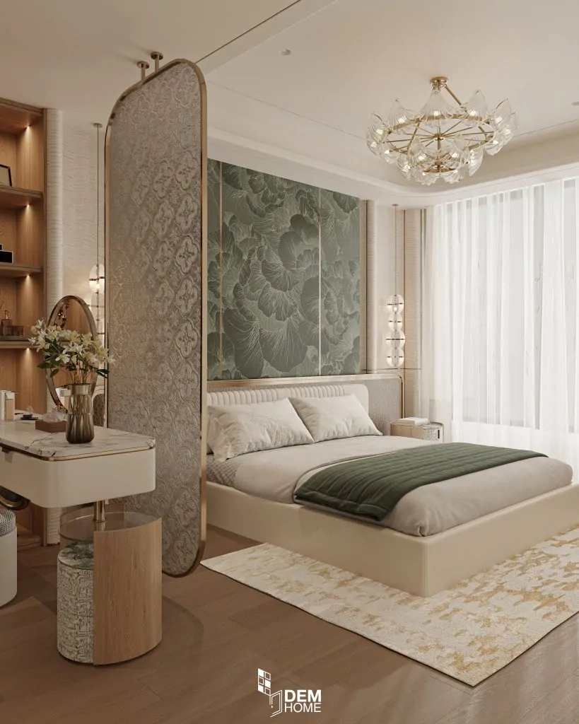 Thiết kế nội thất căn hộ Belleza 196m2 phòng ngủ