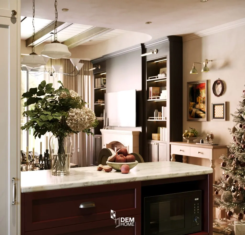 Thiết kế nội thất Celesta Rise 80m2 phòng bếp