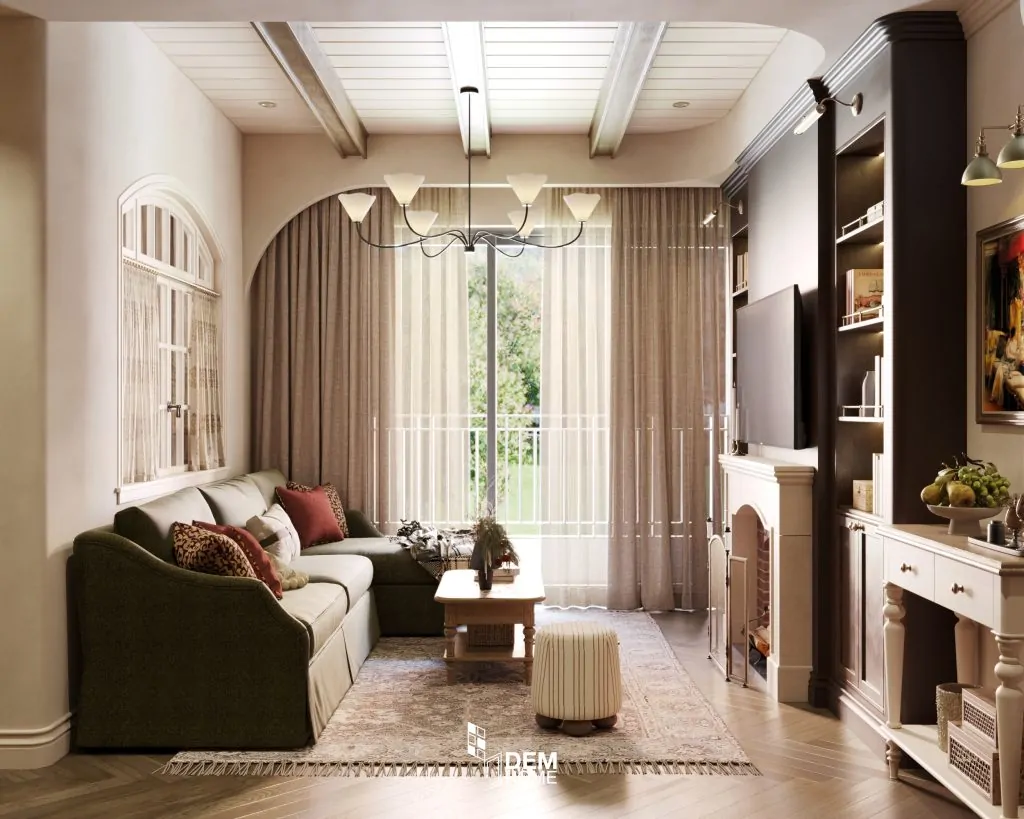 Thiết kế nội thất Celesta Rise 80m2 phòng khách