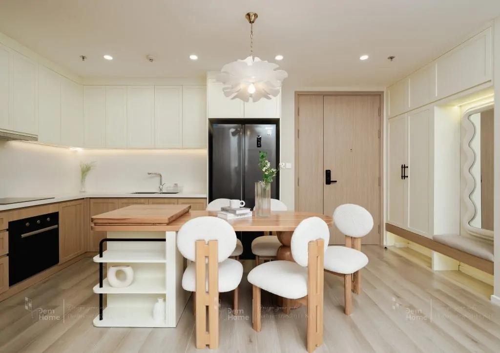 Nội thất masteri centre point 68m2 phòng bếp