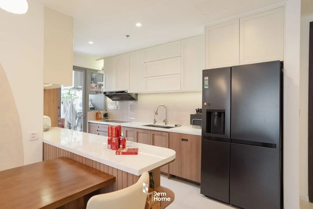 Thi công nội thất căn hộ Celesta Rise 95m2 phòng bếp