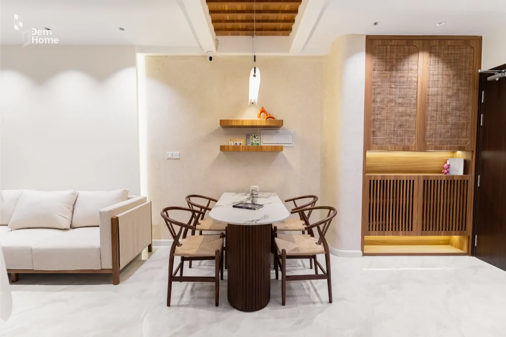 Thi công Nội thất The Privia Khang Điền 60m2 bàn ăn