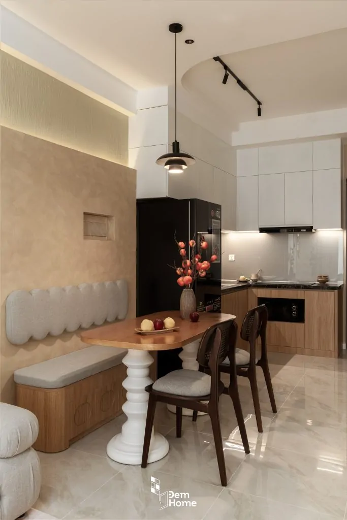 Thi công Nội thất The Privia Khang Điền 65m2 bàn ăn